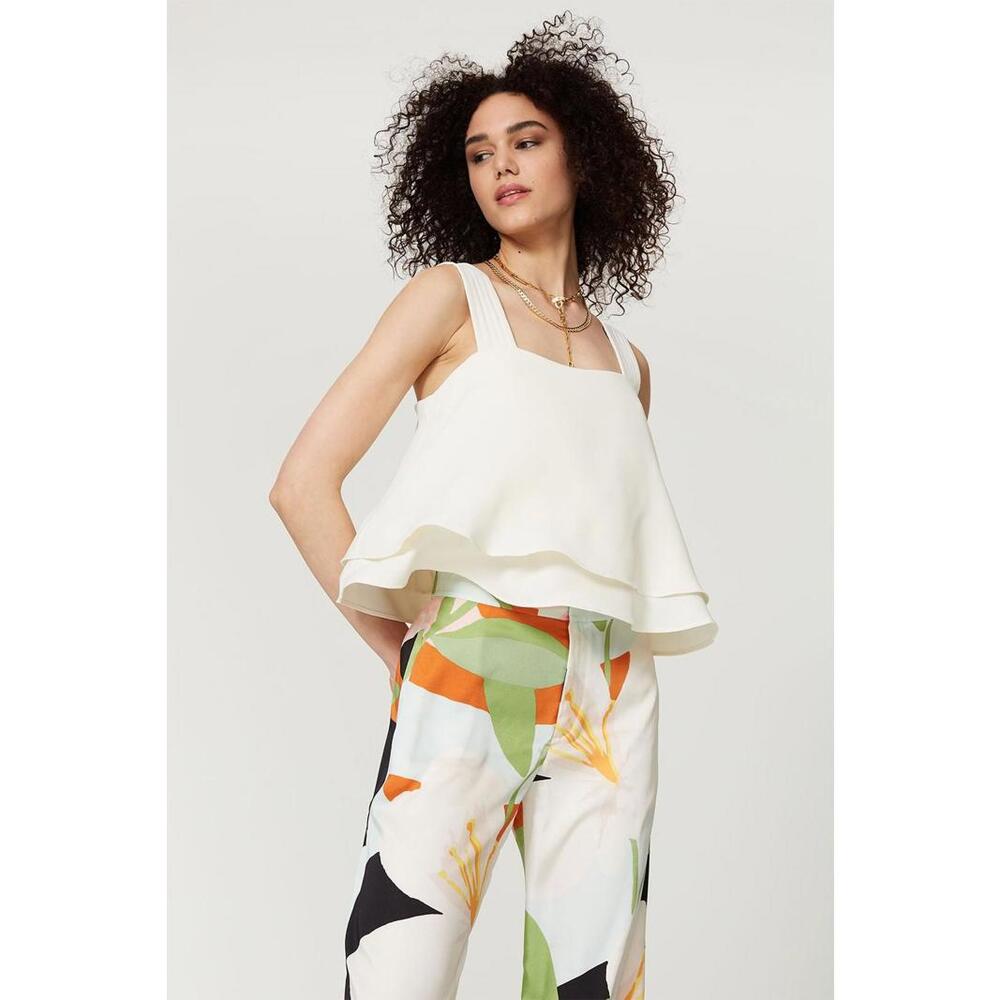 Great Jones Off-White Flowly Top Size S with Minor Fabric Pull